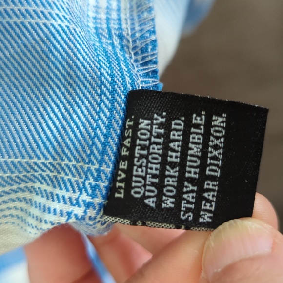 DIXXON The Pierside Prepleat Blue And Gray Plaid Shirt - Picture 7 of 8